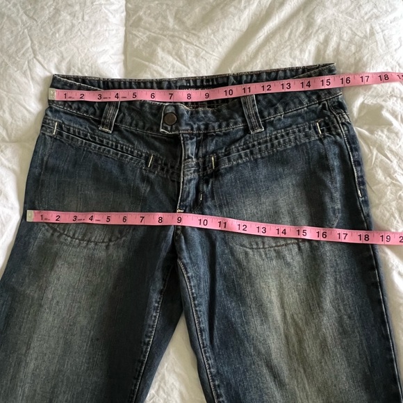 American eagle outfitters vintage Y2K flare low rise boho blue jeans size 6 - Picture 10 of 14